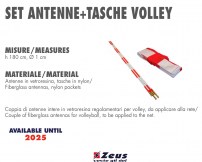Волейбольні антени з кишенями Zeus SET ANTENNE+TASCHE VOLLEY